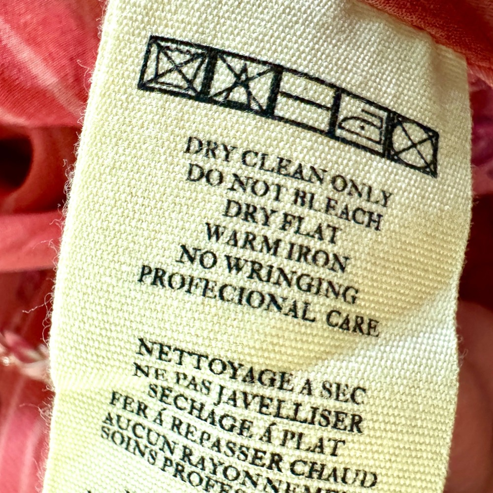 Chufy Paracas Caftan Dress S Red Pink Floral Tiered Maxi Boho Resort Luxury Vaca - Picture 15 of 15